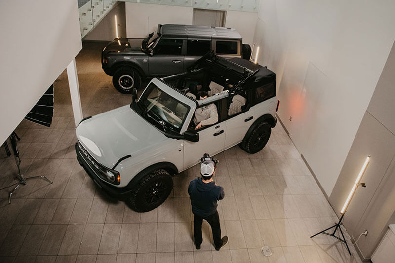 Bronco Video Shoot Overhead