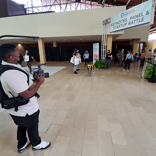 Modi Camera Operator shooting B Roll