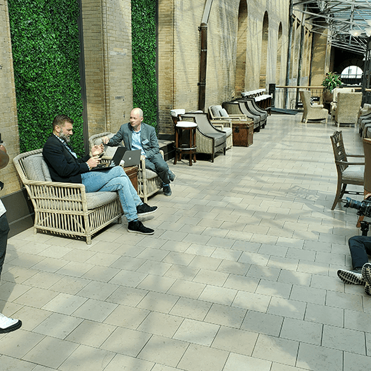 Tauc Interview multiple angles filmed