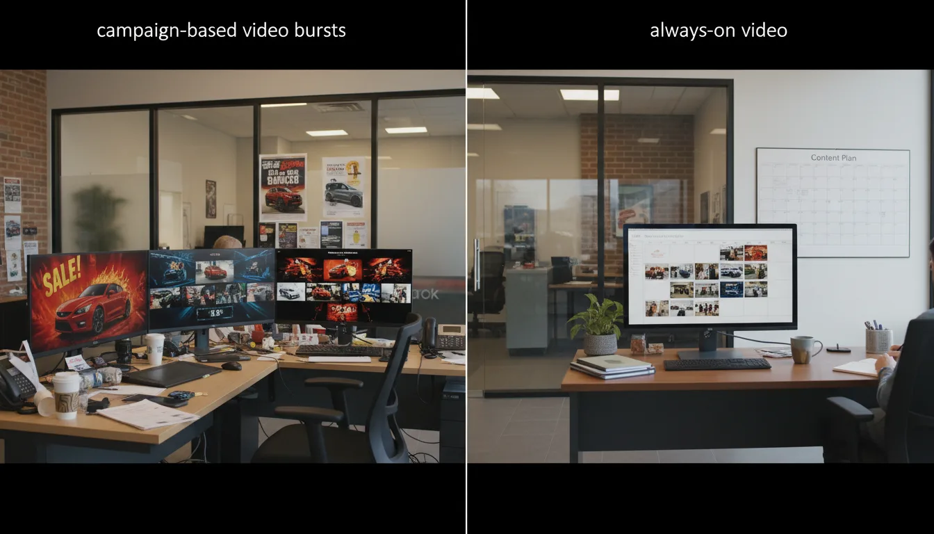 Campaign Videos vs Always-On Video: What Actually Works for Dealerships?